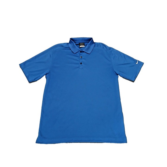 Nike Golf Men's Dri-FIT Short Sleeve Golf‎ Polo Shirt Solid Blue Size M - Picture 1 of 9